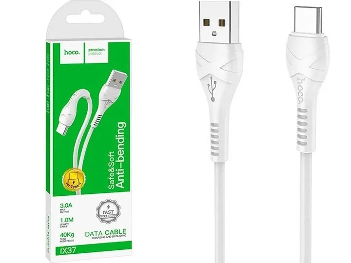 Кабель Hoco COOL DATA CABLE X37 USB to TYPE-C Швидка зарядка Одеса - фото 3