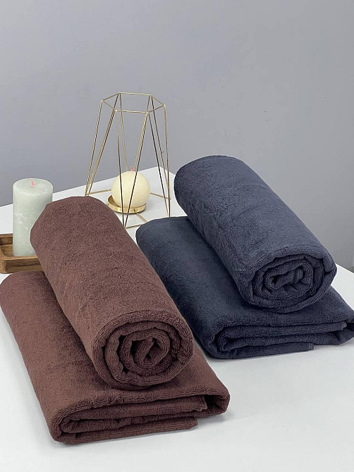 Рушник банний Ideal Textile махровий 100х150 см (56860335) Шоколадний Чернівці - фото 4