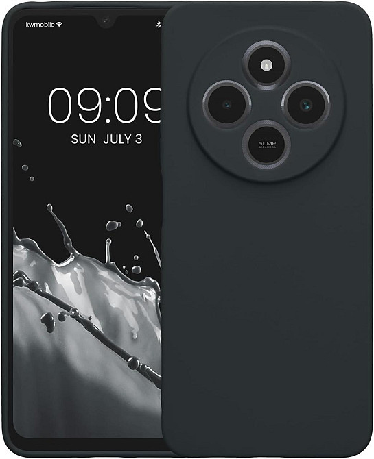 Чехол для телефона kwmobile Xiaomi Redmi 14C / Poco C75 Blueberry Blue мягкий силиконовый противоскользящий Киев - изображение 3