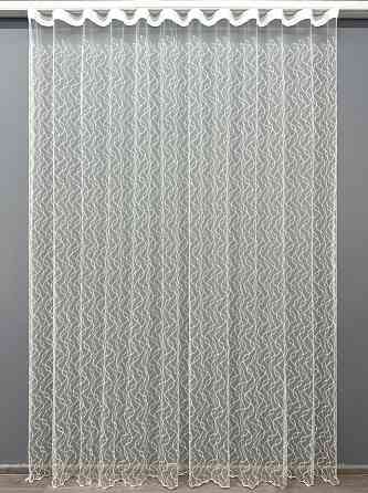 Тюль VR-Textil 1833т Фатин с вышивкой и люрексом Молочный с золотистым 300х270 см (40-188) Киев