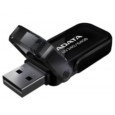 USB флеш накопичувач ADATA 64GB UV240 Black USB 2.0 (AUV240-64G-RBK) Вінниця - фото 2