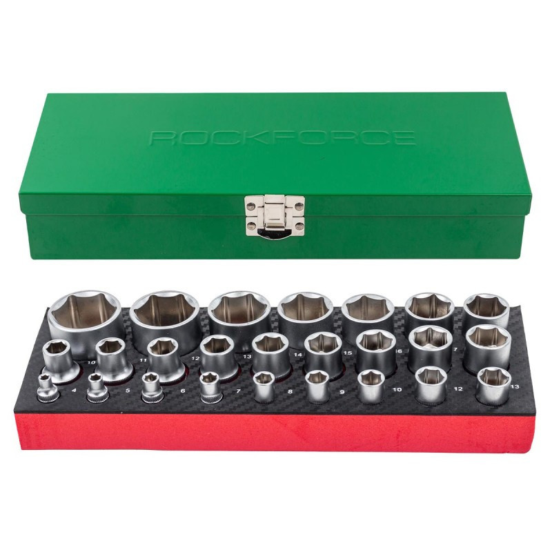 Набір головок 1/4'', 1/2'', 25 предметів (6гр.) ROCKFORCE RF-50121G Одесса - изображение 5