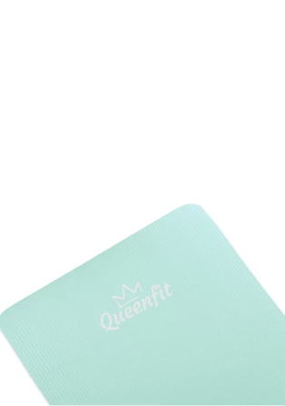 Килимок (мат) для фітнесу та йоги Queenfit NBR 1,5см бірюзовий Київ