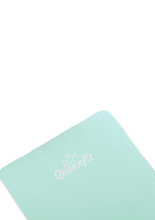 Килимок (мат) для фітнесу та йоги Queenfit NBR 1,5см бірюзовий Київ - фото 5