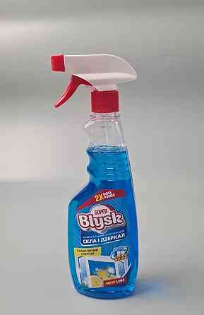 Очисник Super Blysk для скла та дзеркал з нашатирним спиртом Лимон 500 г (курок) (1 шт.) Харків