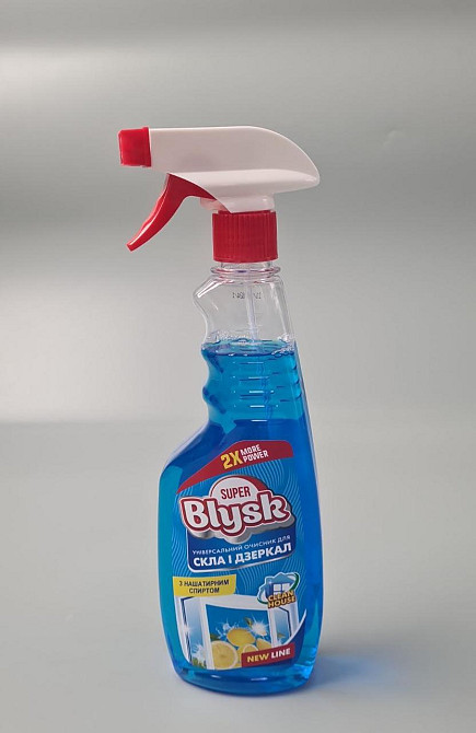 Очисник Super Blysk для скла та дзеркал з нашатирним спиртом Лимон 500 г (курок) (1 шт.) Харків - фото 1
