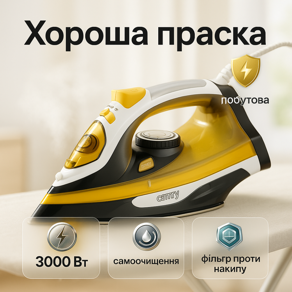 Эргономичный паровой утюг, Качественный электрический утюг для дома Мощный паровой PM-62 Львов - изображение 12