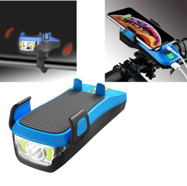 Велосипедний ліхтар QX-Q21-T6+COB + тримач для телефону + microUSB + TypeC + 4 режими Київ - фото 2