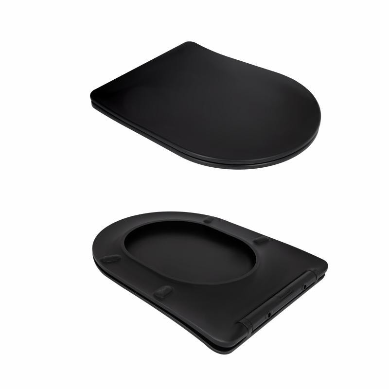 Унитаз подвесной Qtap Taurus Ultra Quiet 515×360×350 мм, Matt Black, с сиденьем Slim Duroplast / Soft-close / Quick Release Киев - изображение 8