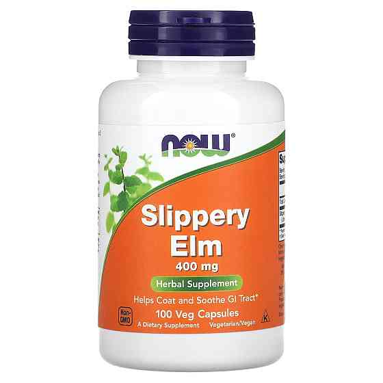 Скользкий вяз (Slippery Elm), NOW Foods, 400 мг 100 капсул Киев