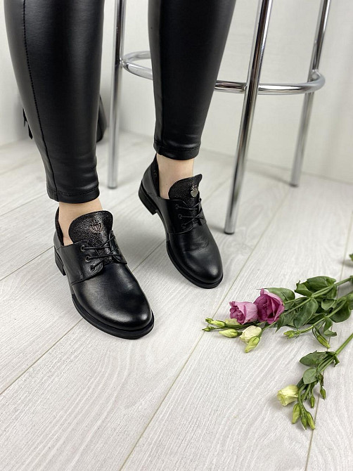 D and V Туфлі жіночі D and V 2029 чорні (весна-осінь, шкіра натуральна) (2240) лише 38р. Коломия - фото 6