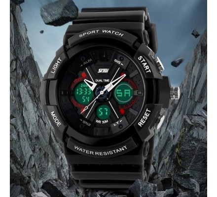 Чоловічий спортивний годинник Skmei 0966 (Чорний) Вінниця - фото 9