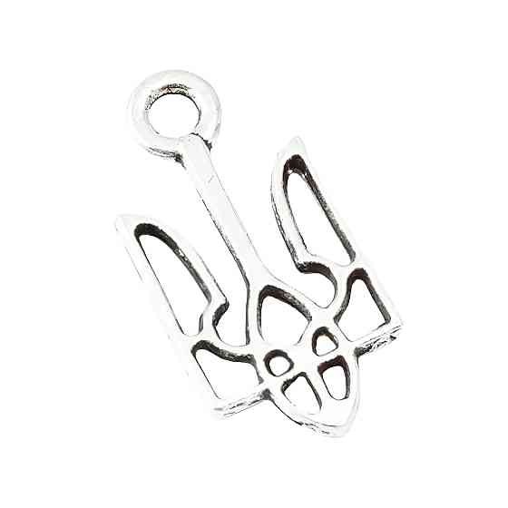 Набор подвесок RESTEQ тризуб 100 шт. серебристые металлические украшения для рукоделия Киев