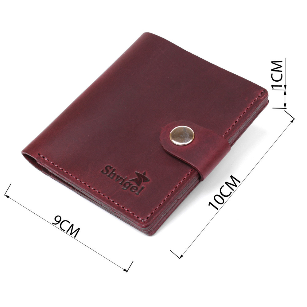 Модне жіноче вінтажне портмоне Бордовий (SHVIGEL) Київ - фото 7