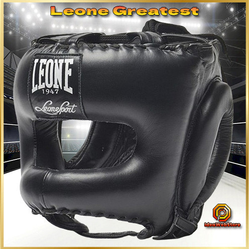 Боксерский шлем с бампером Leone Greatest Black L/XL профессиональная защита для бокса и ММА Киев - изображение 1