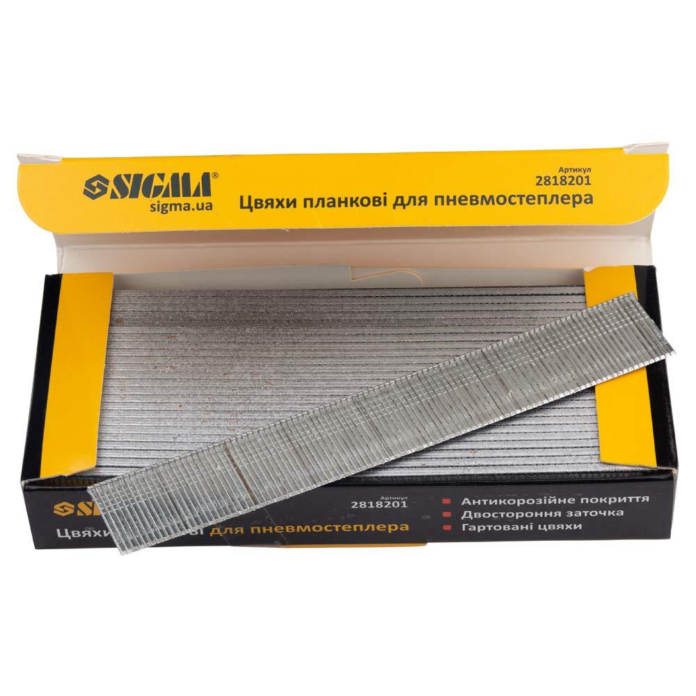 Цвяхи планкові 20×1.25×1мм для пневмостеплера 5000 шт SIGMA (2818201) Київ - фото 1