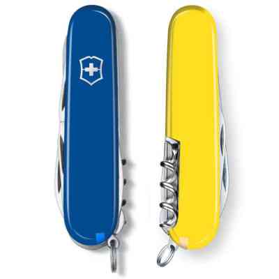 Нож Victorinox Climber Ukraine Синьо-жовтий (1.3703.2.8) Винница