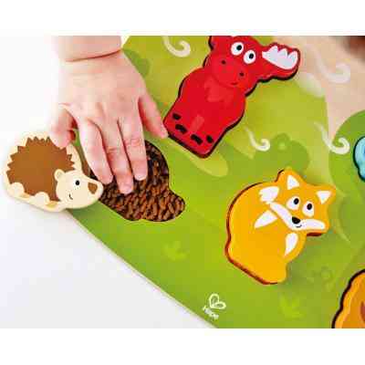 Развивающая игрушка Hape Пазл тактильный Лесные животные (E1621) Винница