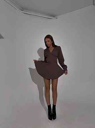 Жіноча романтична мінісукня-комбінезон костюмка Шоколад, 46/48 Одеса