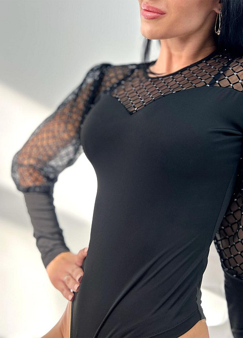 Жіночий боді з об'ємними рукавами "Diamond" оптом Київ - фото 3