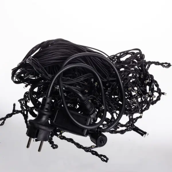 Garlando Вулична гірлянда бахрома 12 м 200 led чорний провід чорний провід Жовтий 12MBY Коломыя