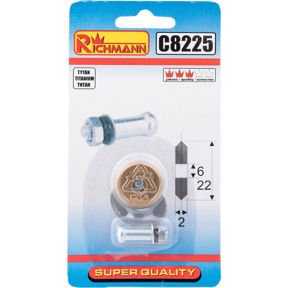 Титановий ролик для плиткоріза 22x6x2 Richmann C8225 Коломыя - изображение 2