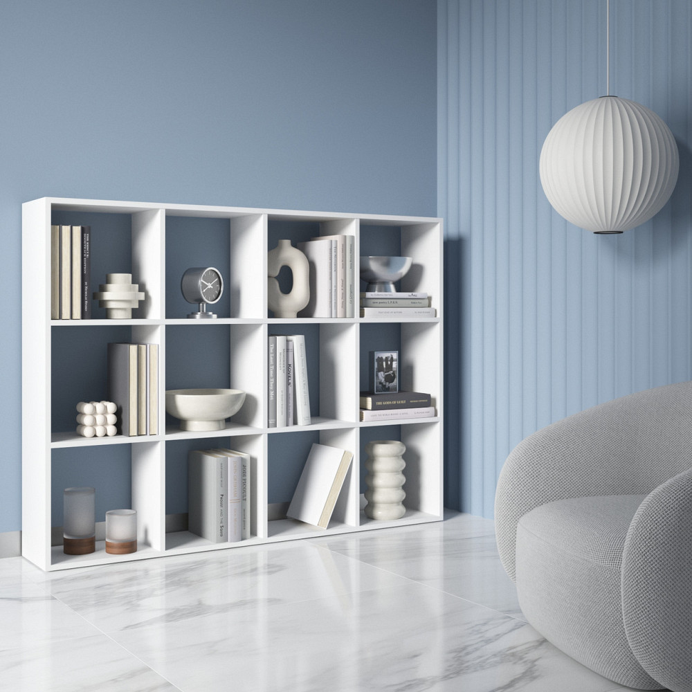 Стелаж VAYS M-8 Дуб Сонома, книжкова полиця на 12 комірок, ЛДСП, 108×29×143 см - для дому, офісу, дитячої або вітальні Львів - фото 2