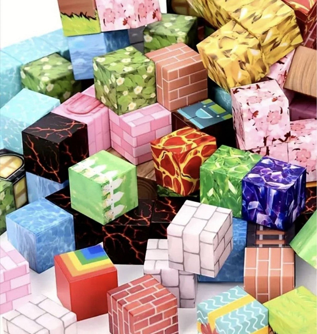 Магнітні блоки майнкрафт, конструктор, minecraft, магнитный ,my word. Київ - фото 3