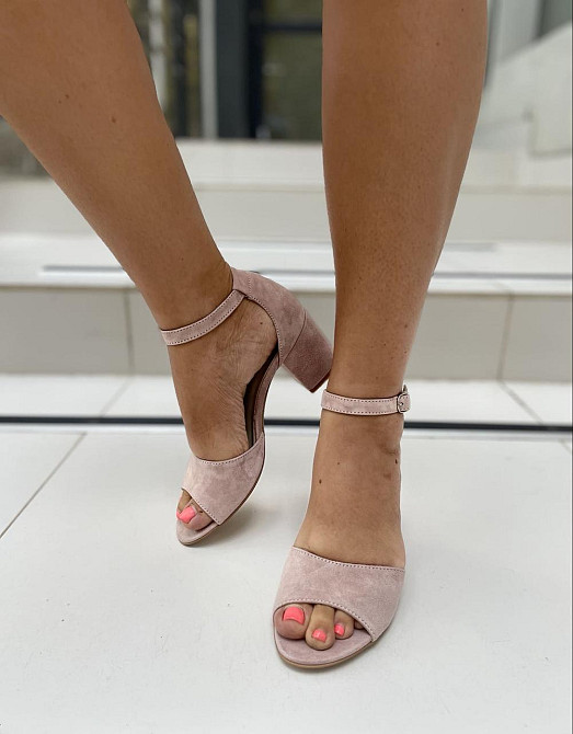 Nivelle Босоніжки жіночі пудрові з натуральної замші NIVELLE 1468/6015-6033 літні на підборах / Коломыя - изображение 8