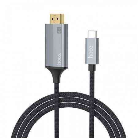 Перехідник Hoco UA13 Type-C to HDMI 4К 1.8 м темно-сріблястий Рівне
