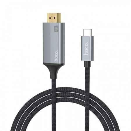 Перехідник Hoco UA13 Type-C to HDMI 4К 1.8 м темно-сріблястий Рівне - фото 2
