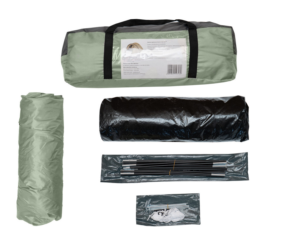 Туристичний намет тримісний Time Eco Travel-3, світлий хакі Київ - фото 10