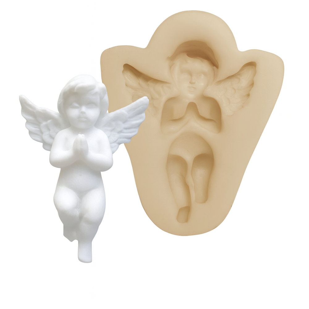 Молд силиконовый Ангел 45 на 60 мм серый Киев - изображение 3