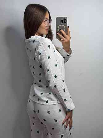 Женский комплект из натуральной ткани Кактус, Молочный, XL-2XL Харьков
