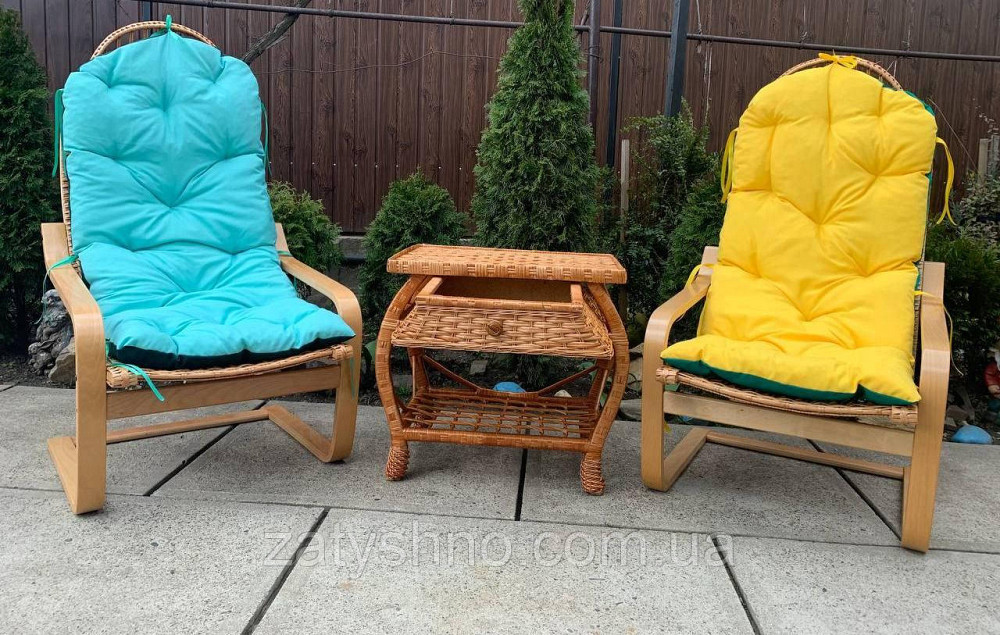 Меблі плетені з українськими подушками Київ - фото 5