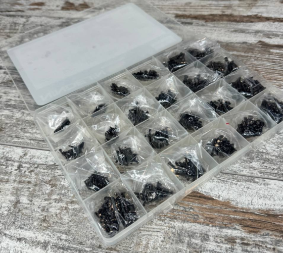 Набор винтов потайных для ноутбуков и электроники M1.4–M3, 720 шт, микровинты Киев