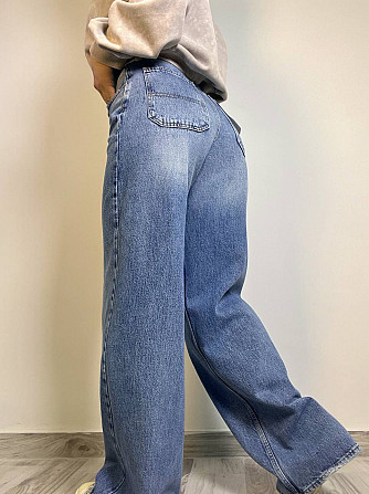 Джинсы женские Envy Rose 5391 WIDE BAGGY свободный крой широкие от бедра с ремнем высокая посадка св Одесса - изображение 9