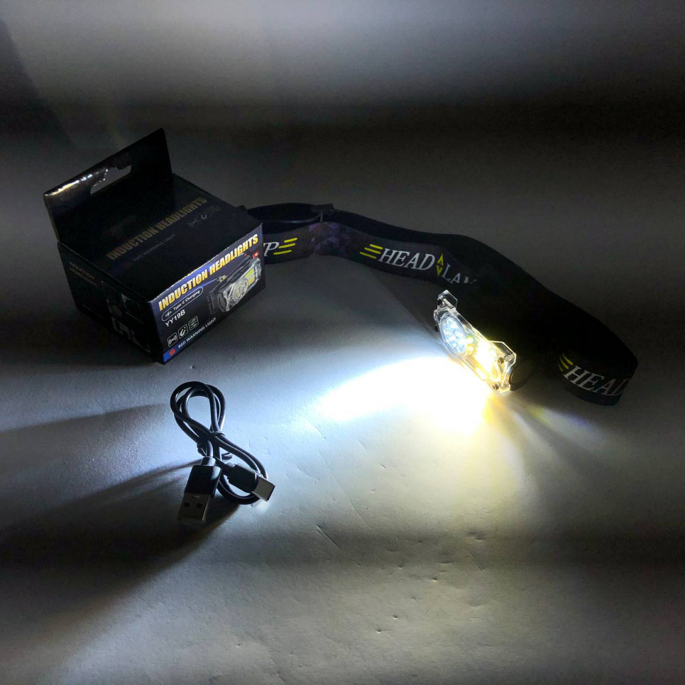 Led headlamp налобный фонарь YY-19B-3SMD+2COB(white+yellow+red), Фонарик налобник DW-44 Львов - изображение 2