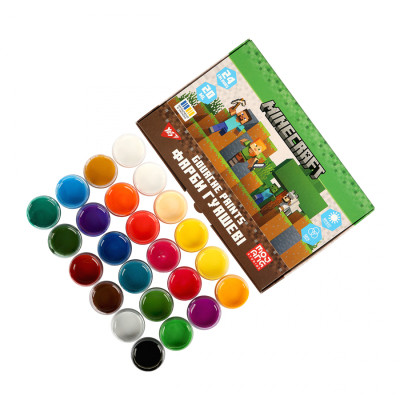 Гуашевые краски Yes Minecraft 24 кольорів по 20 мл (230409) Винница - изображение 4