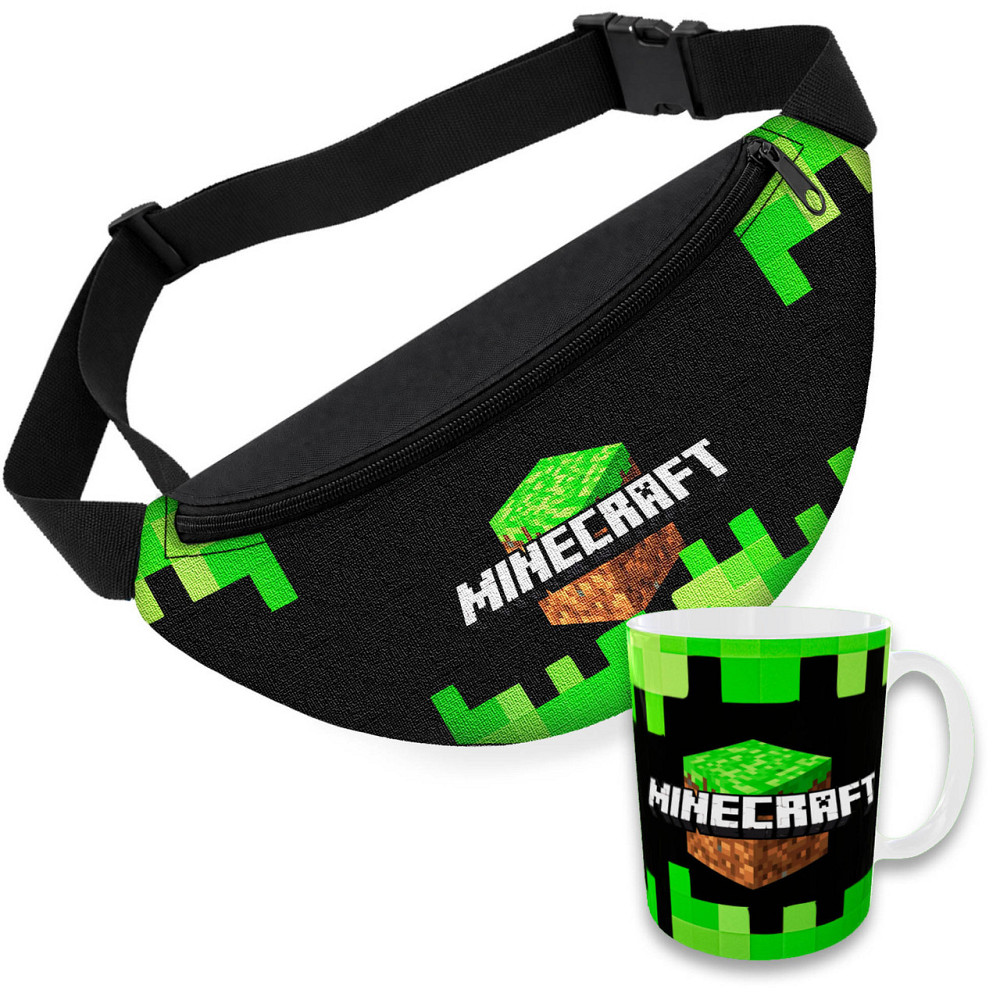 Дитячий набір Minecraft сумка-бананка + керамічна кружка з принтом (5577) Київ - фото 1