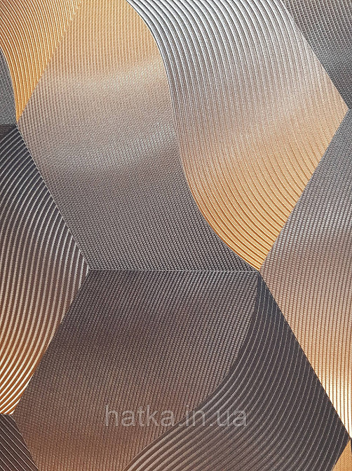 Шпалери метрові вініл на флізелін Erismann Nature soul геометрія 3д фігури п коричневі теракотові бузкові Київ - фото 2