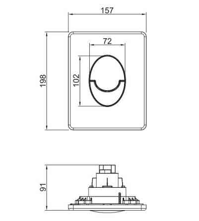 Інсталяція для підвісного унітазу Koer KT-0503-01 500x126x1150mm з панеллю змиву KT-0606-01 Хром (K ( 24905 ) Харьков