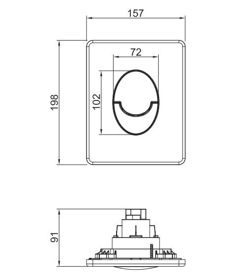 Інсталяція для підвісного унітазу Koer KT-0503-01 500x126x1150mm з панеллю змиву KT-0606-01 Хром (K ( 24905 ) Харьков - изображение 5