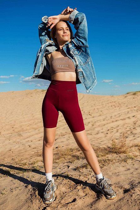 Велосипедки жиночі TotalFit HW13 Бордовый, XL Киев - изображение 1