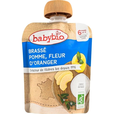Детское пюре BabyBio Органическое на основе коровьего молока с яблоком и цветом апельсина 85 г (54088) Винница - изображение 1