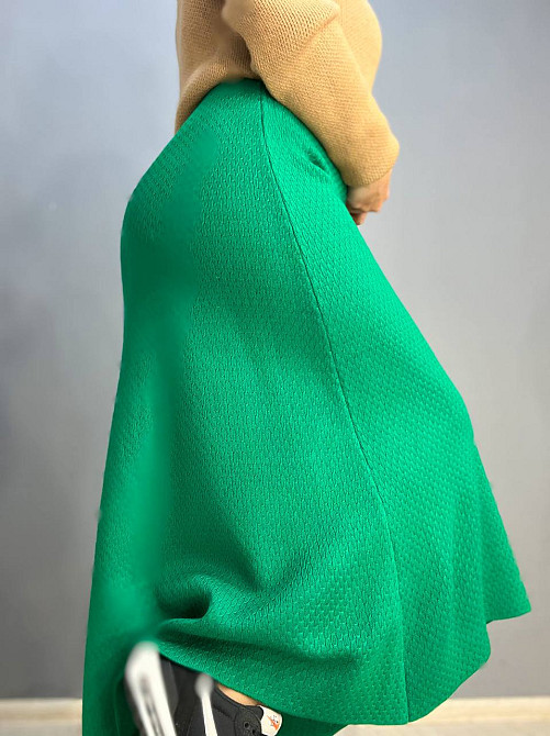 Спідниця жіноча My fashion 2024402 трапеція косичка довга one size, зелений, one size Київ - фото 17