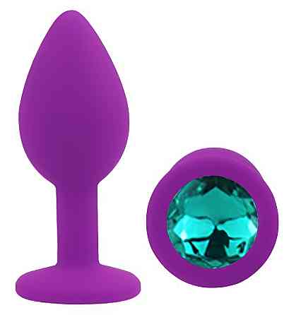 Силіконова анальна пробка EGZO - Silicone Purple Round Plug Marine, size S Sex Aura Київ