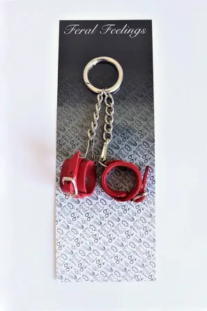 Брелок Наручники з пряжкою Червоний Львов