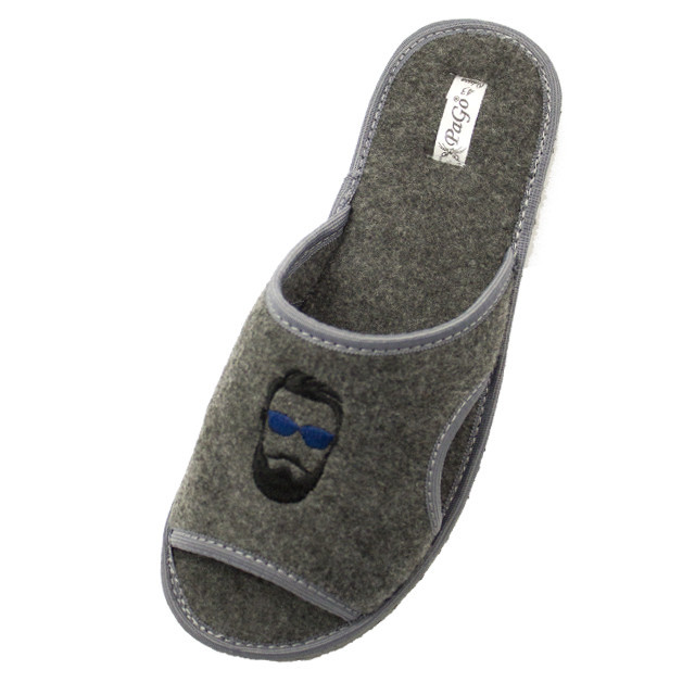 Тапочки домашние мужские комнатные PaGo с вышивкой 