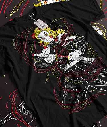 Футболка аниме Истребитель демонов оверсайз (S/M/L) Черний AnimeJ0998 Днепр